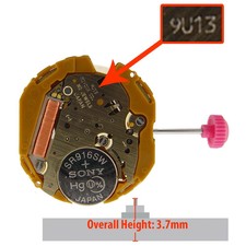 Miyota/Citizen 9U13, 3 Hands, Japan Quartz Super Slim Movement Date 3/6 