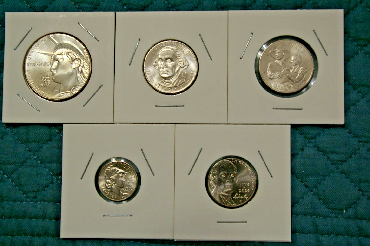 2026 SemiQ Half Dollar/Mayflower Quarter/Rev. War Quarter/Dime/Nickel P mint