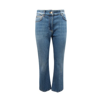 I6772 WOMEN'S JEANS MARELLA DENIM FLARE CROP WOMAN TROUSERS