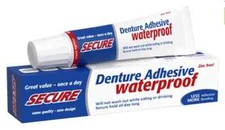 Secure Waterproof Denture Adhesive - 40g( PACK of 2)