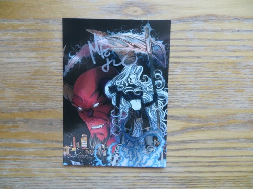1999 LADY DEATH NIGHT GALLERY CARD # 55 SIGNED MIKE DEODATO JR. ART, WITH POA - Picture 1 of 2