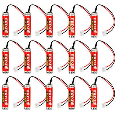 15X  ER6C AA 3.6V 1800mAh PLC Battery for Mitsubishi FX F2-40BL with Plug