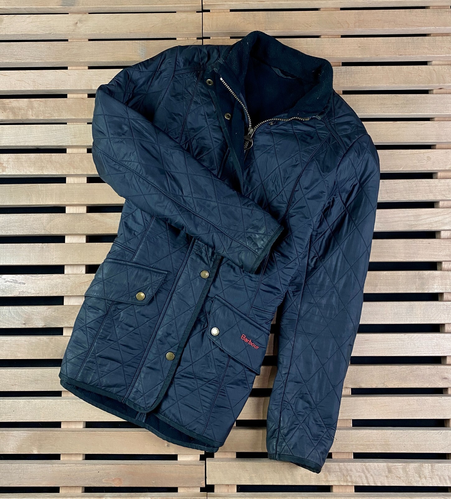 Womens Jacket Barbour Cavalry Polarquilt Size UK 12 U… Gem