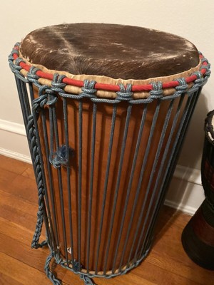 Prosperous Horns NOVICA Djembe Wood Drum Multicolor