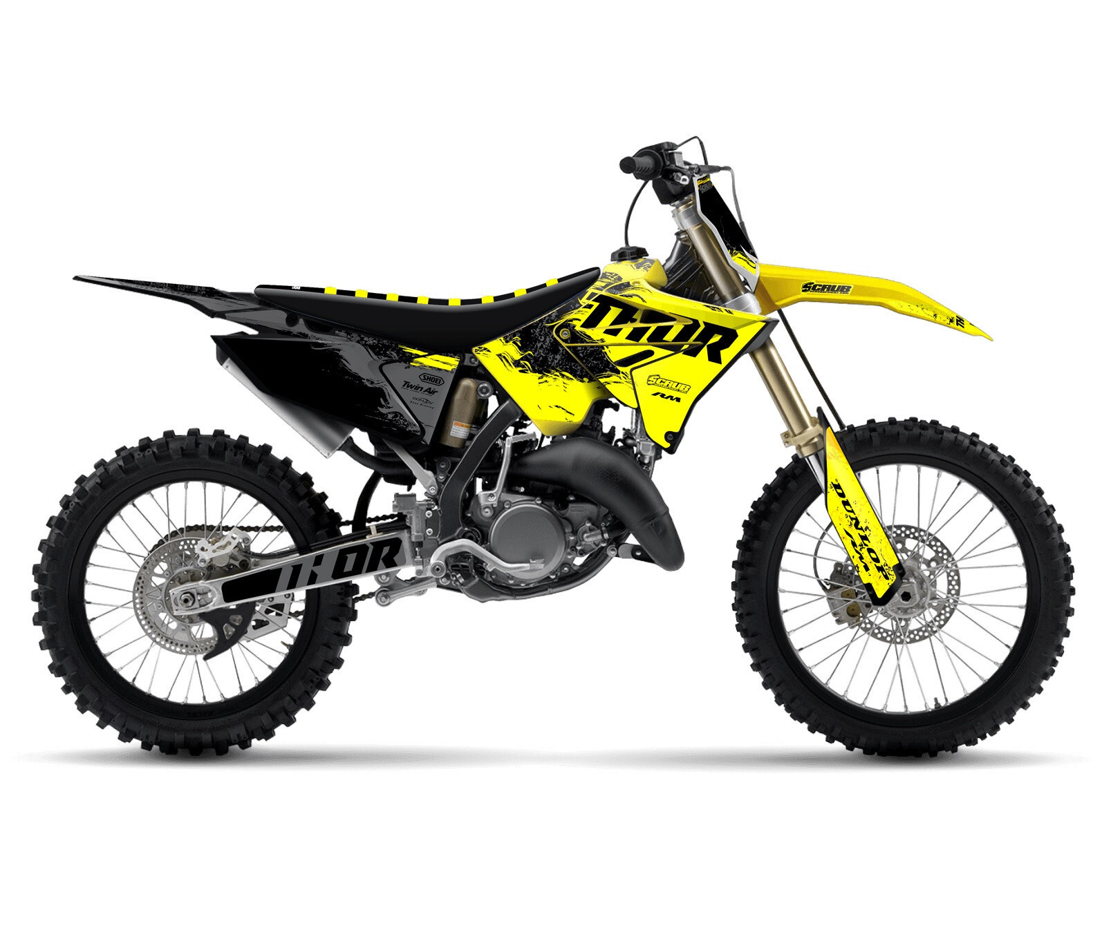 Graphics Kit Polisport Restyle Suzuki RM125 RM250 2001 2002 2003 Decals ...