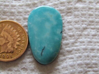King's Manassa Turquoise 12 carat Cabochon American Blue Green Cab Lick Skillet