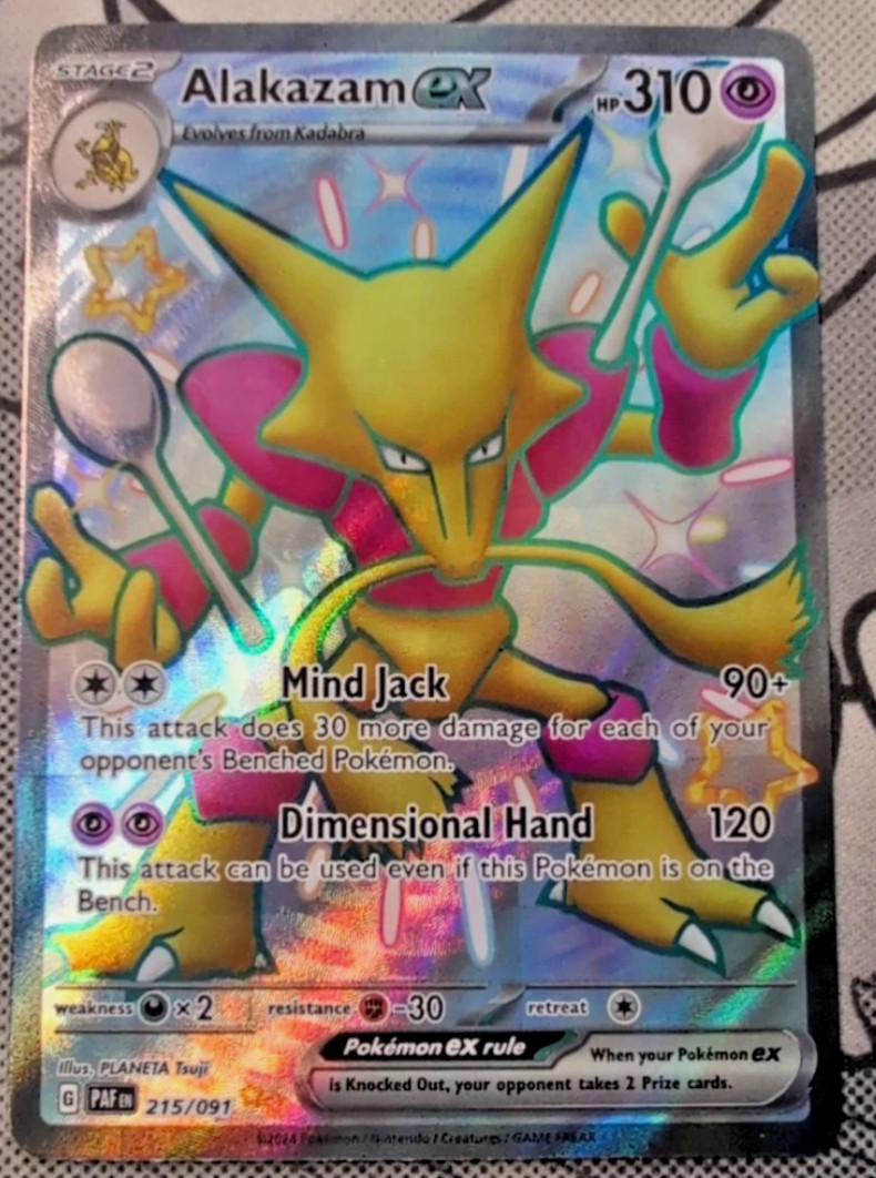 Pokemon Alakazam ex 215/091 Scarlet & Violet - Paldean Fates NM/M - great cond.