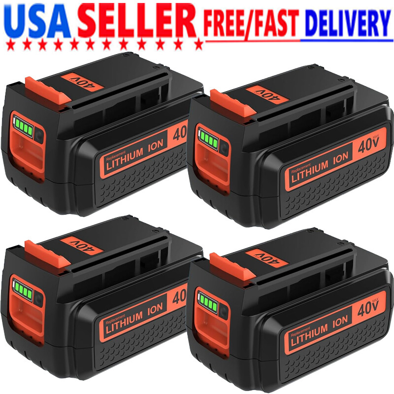 1/2/4X 40V 5.0Ah for Black+Decker 40 Volt Max Lithium Battery LBXR36 LBX2040 4AH