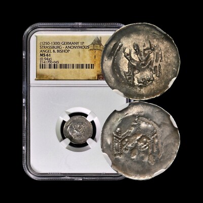 【NGC MS61】1836年 ナッサウ 6クロイツァー銀貨 ドイツ諸邦 希少 GERMANY. 1140, Denier, Silver - NGC MS61 - Alsace, Strasbourg