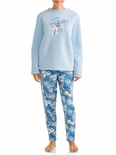 Nuevo Conjunto de Pijama Frozen Olaf de la Mujer Invierno Vellón Sherpa  Top, Camisa Y Pantalón Nuevo Con Etiquetas | eBay