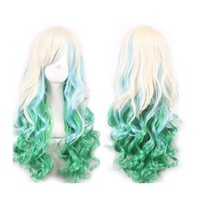 Women Wigs Long Hair Heat Resistant Spiral Curly Cosplay Wig Party Costume