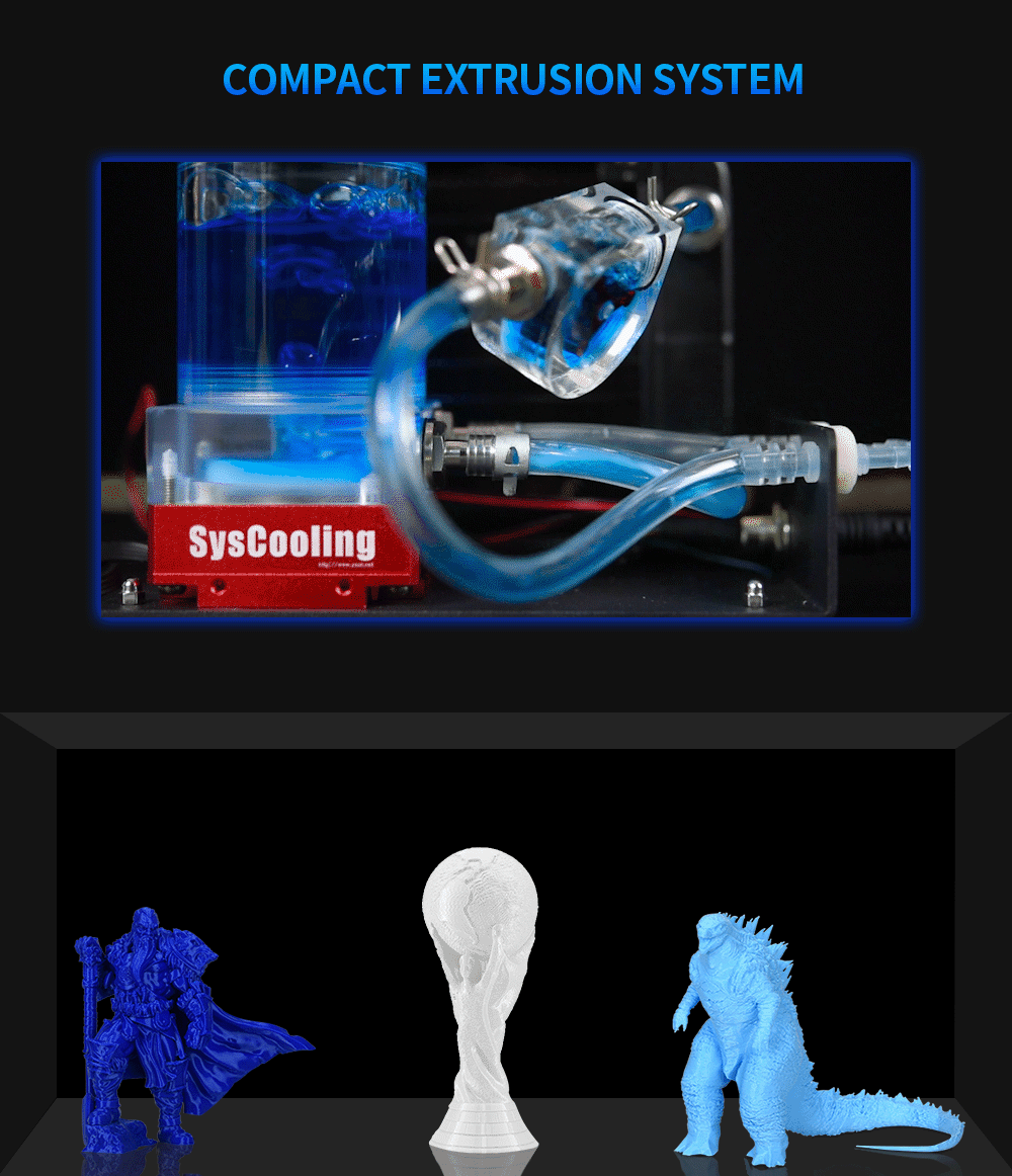 H2O Extruder Water Cooling Kit 24V Hotend Dual Drive Gear For Ender 3