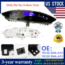 Speedometer Upper Dash Display Gauge Instrument Cluster For 2006-11 Honda Civic