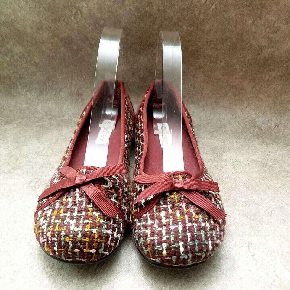 Chinelo de balé feminino Predictions 43328 tamanho 7,5 M vinho vermelho arco - Imagem 2 de 4