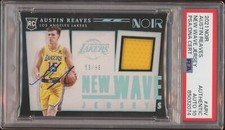 2021 Panini Noir #ARV Austin Reaves Rookie New Wave Jersey /99 PSA AUTO 10 RC