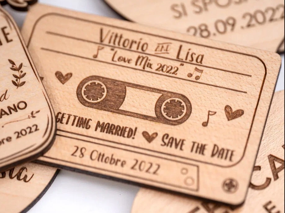 Magnete Save the date a forma di musicassetta per matrimonio :-) - Immagine 4 di 4
