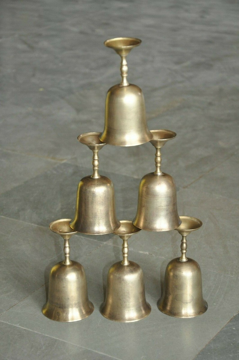 6 Pc Old Fine Brass Handcrafted Fine Quality Wine/Whisky