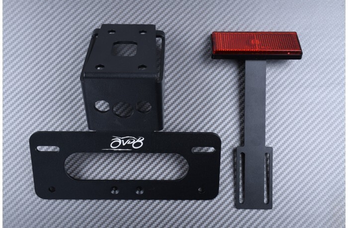Support de plaque Kawasaki Z1000SX 2017-2019 noir avec réflecteur