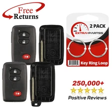 2 Remote Key Shell Case Pad Replacement No Electronics For Toyota 3b (HYQ14AAB)