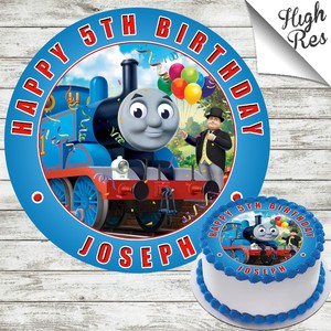 Thomas The Tank Engine Edible Round Birthday Cake Topper