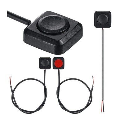 1Pc Momentary Push Button On Off Switch Black Plastic 12V 24V Mini Button Swi^c^