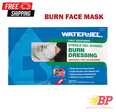 Water-Jel B1216 Burn Dressing Clear 12 X 16 Inch Sterile Gel-Soaked Face Mask