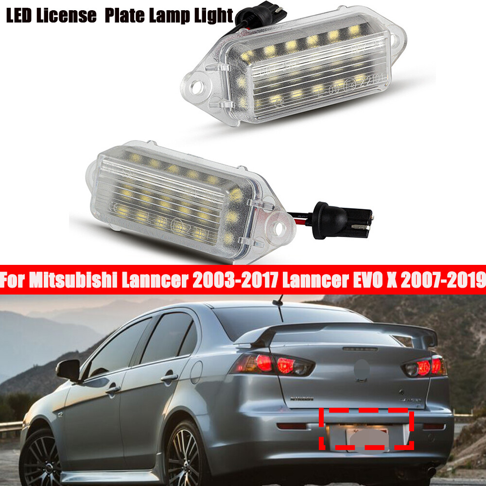 18-SMD White LED License Number Plate Lamp Light For Mitsubishi