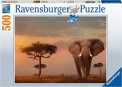 RAVENSBURGER*PUZZLE*500 TEILE*AFRIKANISCHER ELEFANT*RARITÄT*NEU+OVP