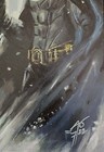 Batman Original Acrylic Painting by Rudy Ao 11x17 on Watercolor Board Signed  — photo 5