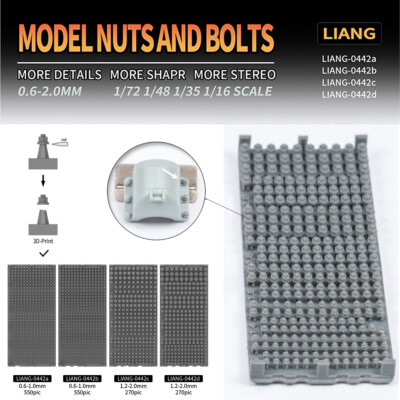 Model Nuts And Bolts 0.6-2.0MM 1/72 1/48 1/35 1/16 Scale Simulation Model Repair