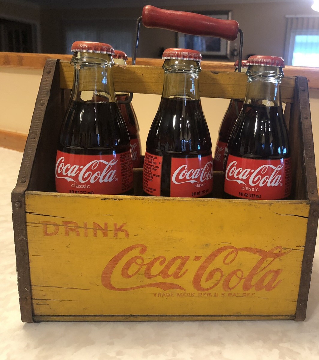 COCA COLA 1940'S ERA WW 2 WAR WINGS DESIGN 6 BOTTLE CARRIER CADDY