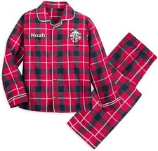 Disney Mickey Mouse Holiday Plaid Flannel Pajamas for Boys, Size 4, 9/10