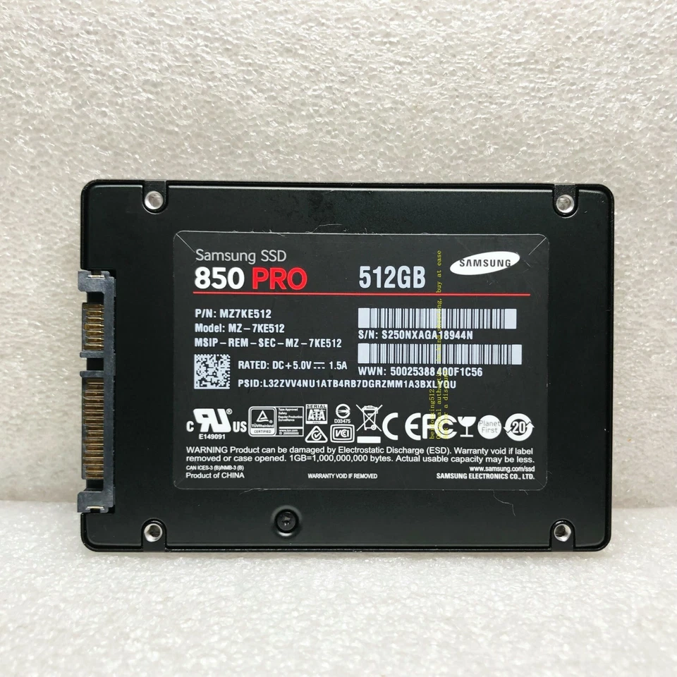 Samsung 850 Pro MZ-7KE512 512GB 2,5 "SATA III SSD 6,0 Gb / s - Image 2 of 4
