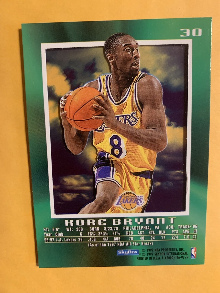 1996-97 Kobe Bryant Ex2000 Skybox E-X2000 Rookie Card Rc Nm Mint