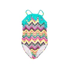 Gir lFringe One Piece Swimsuit Multicolor Size 12