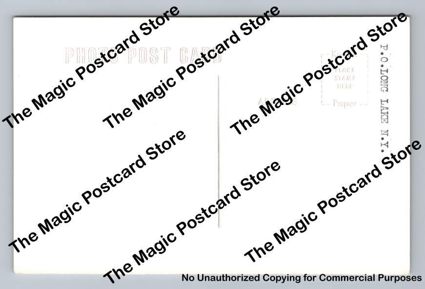 Long Lake New York Post Office RPPC Vintage Adirondacks Photo Postcard