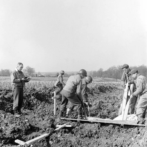 WW2 WWII Photo World War Two / US Military Cemetery Belgium 1944 Henri Chapelle