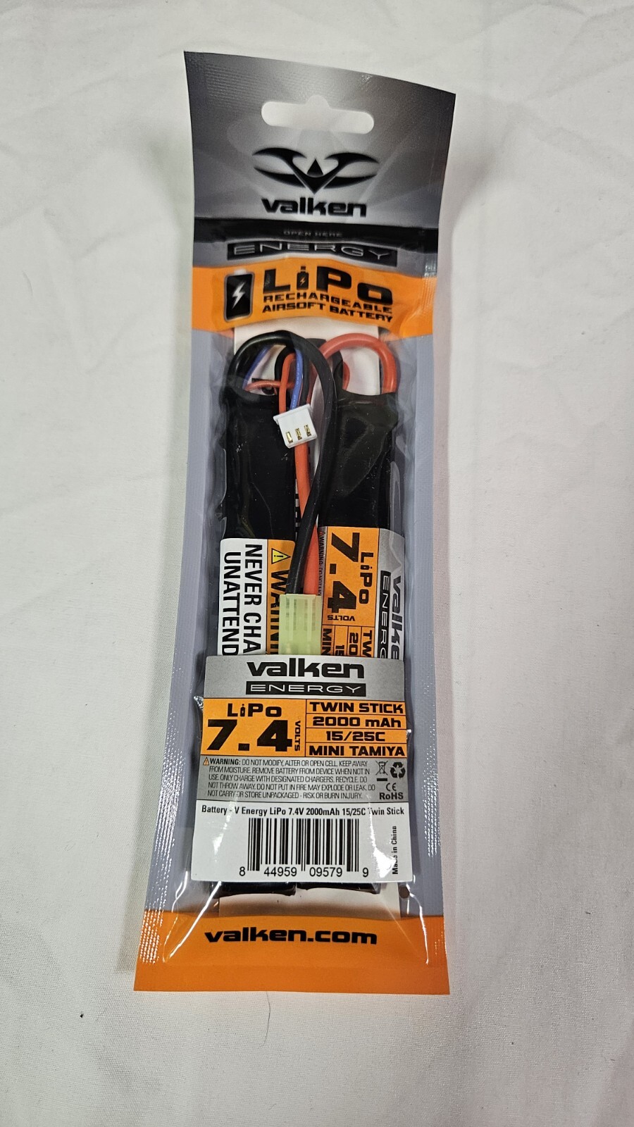 Valken Energy LiPo 7.4V 2000mAh 15/25C Mini  Split Airsoft B
