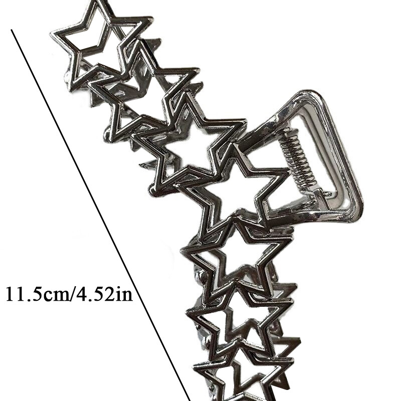 BYFRI 20 Stück Haarclips Mit Stern-Metall-Design – Bunte Snap-Spangen Für Kinder & Erwachsene (32 Mm)