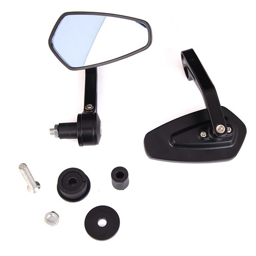 Black&Chrome Handle Bar End Motorcycle Rear View Side Mirrors For Honda GROM 125 | UK