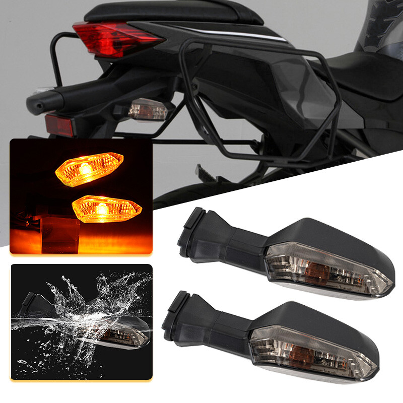 123専用 Smoked Rear LED Turn Signals Indicator Light 2x For KAWASAKI NINJA