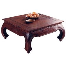 Tavolino etnico opium legno massello di teak