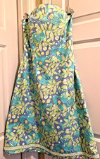 Lilly Pulitzer Sabrina Sweet Blue Crabby Dress 12 White Label Vintage