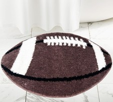 Football Rugs Fluffy Sports Room Decor Boy Bedroom Bathroom Bath 20x32 Inch