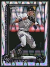 2025 Topps Chrome #238 Aaron Schunk RayWave Refractors