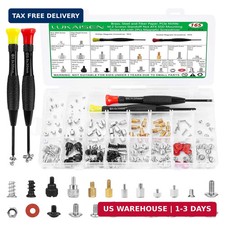165Pcs M.2 NVMe SSD Screw Kit, Motherboard Standoffs PC Screw Set Black/Silver