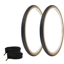 PRO TIRES 700 x 40 Black/Gum W-2101 W/TUBES 48mm Schrader Valve