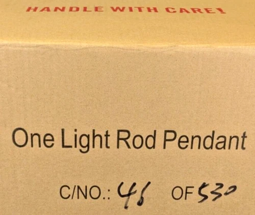 GOLDEN LIGHTING DUNCAN 1-LIGHT ROD PENDANT CHROME 14"W 14.63"H E26 3604-L CH-CH - Picture 2 of 3