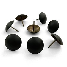 50 PCS 1 Inch D25mm Matte Black Upholstery Tacks Sofa Couch Thumb Pins