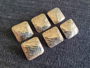 Vintage Art Deco Coin Silver buttons